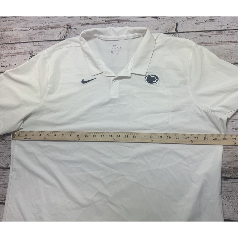 Penn State Nittany Lions Nike On Field Polo Shirt White Short Sleeve Men's XXL - Picture 4 of 6
